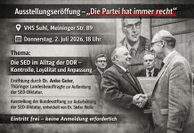 Ausstellung zur SED‑Diktatur in Suhl eröffnet